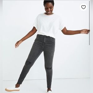 Madewell 9” High Rise Skinny, Black Denim